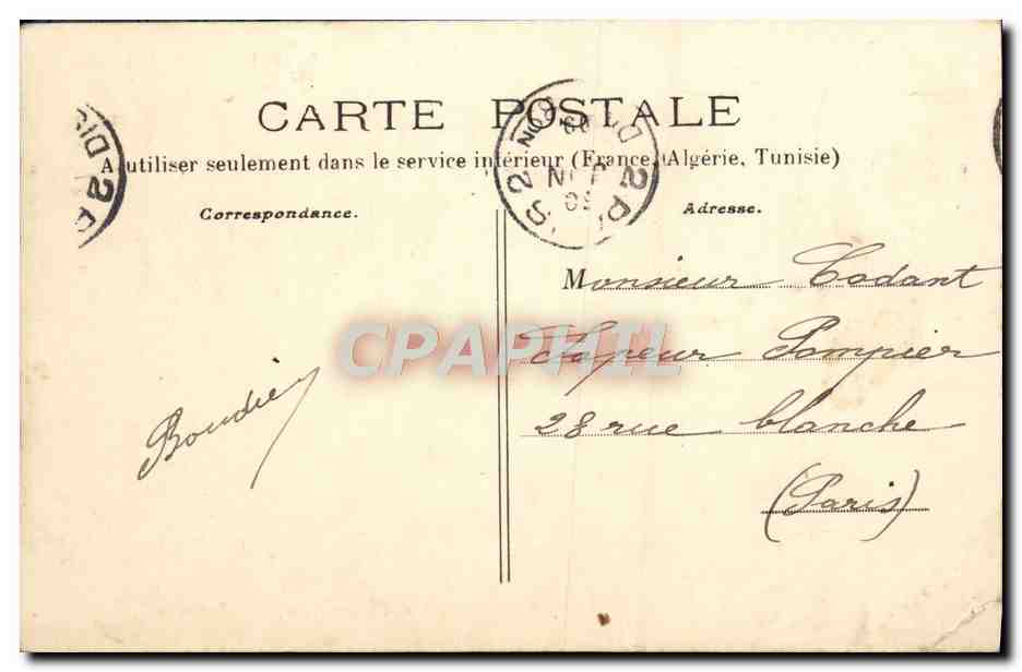 THEIL-S-VANNE (Yonne) — Am Kreuzungspunkt vierer Straßen — Hôtel Charton Café — Rückseite