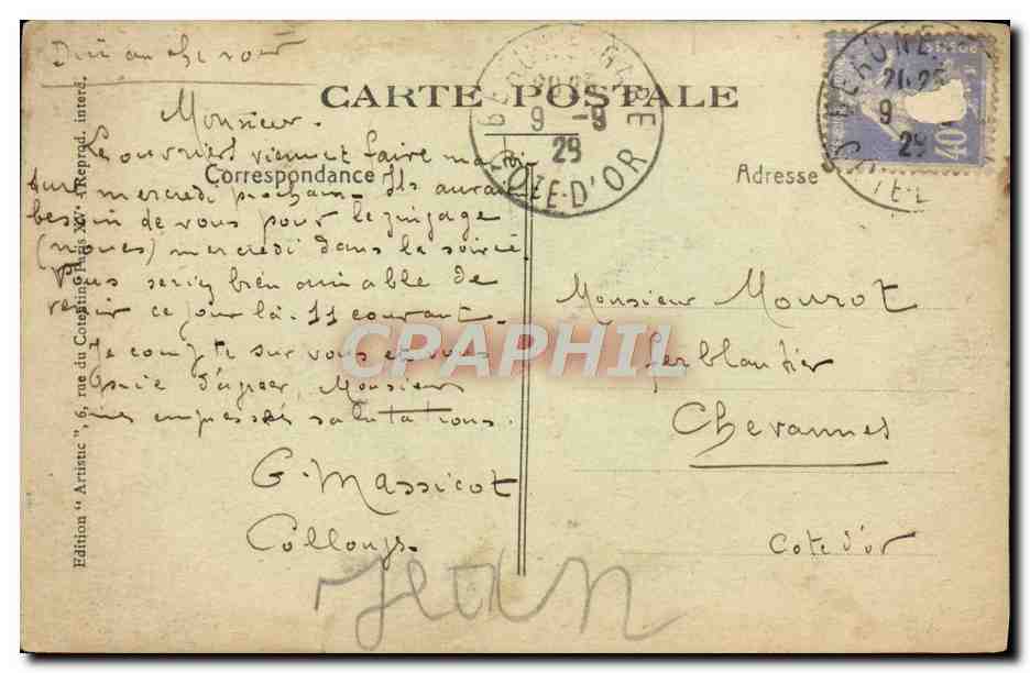 CPA Courson les Carrieres Interieur des Carrieres Jour dans une galerie  — Verso