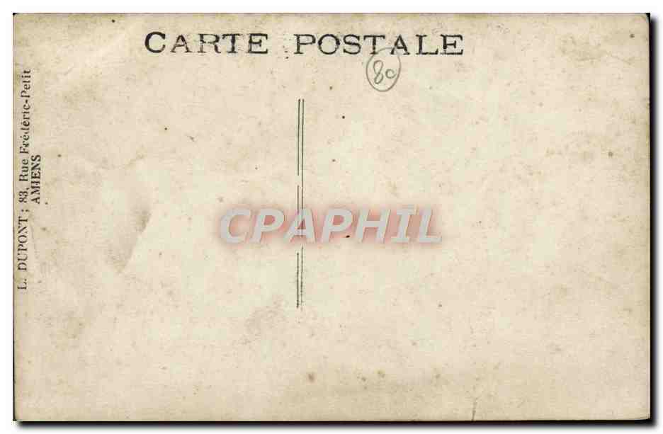 CARTE PHOTO Amiens Famille Folklore — Verso