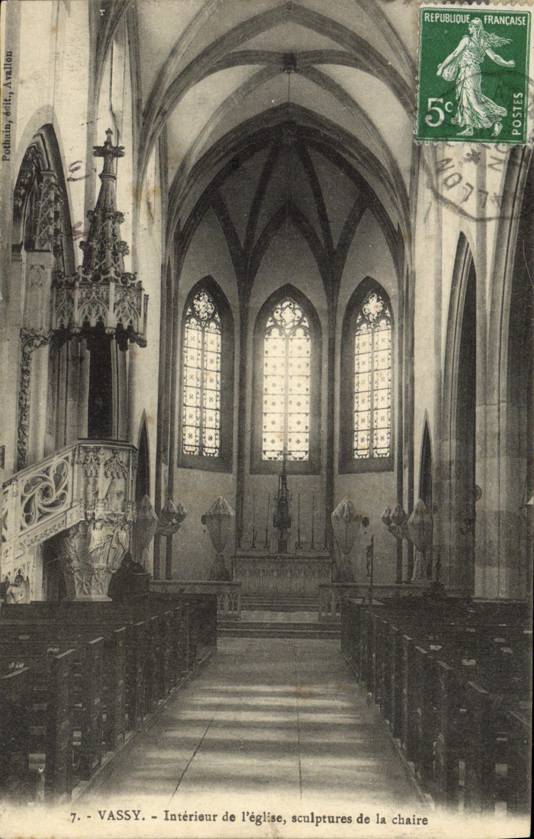 VASSY - Intérieur de l'église, sculptures de la chaire — Fotthain, éditeur, n°7