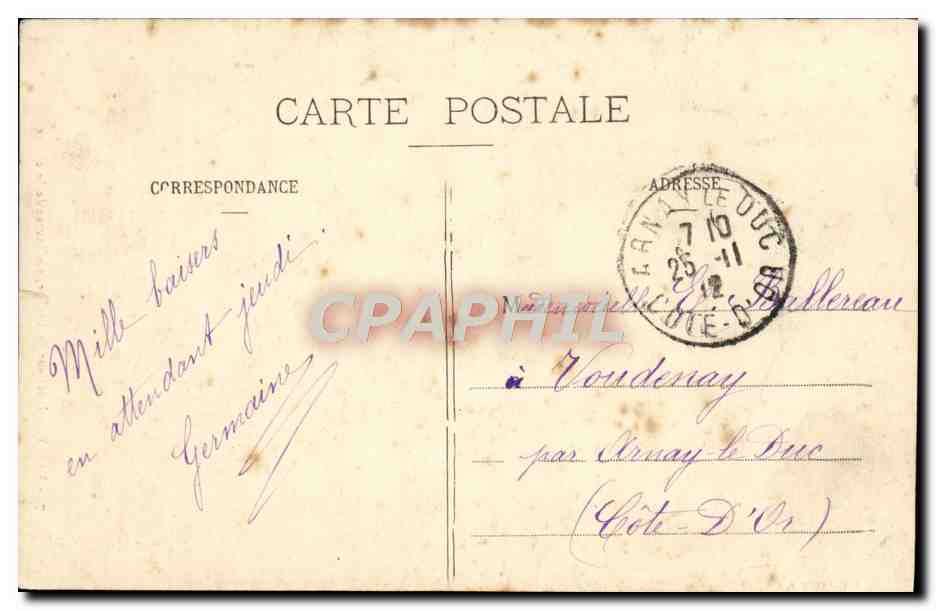 VASSY - Intérieur de l'église, sculptures de la chaire — Fotthain, éditeur, n°7 — Verso