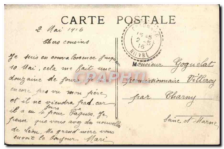 CPA D'Arcy Sur Cure Le Morvan Pittoresque Entree des fees — Verso