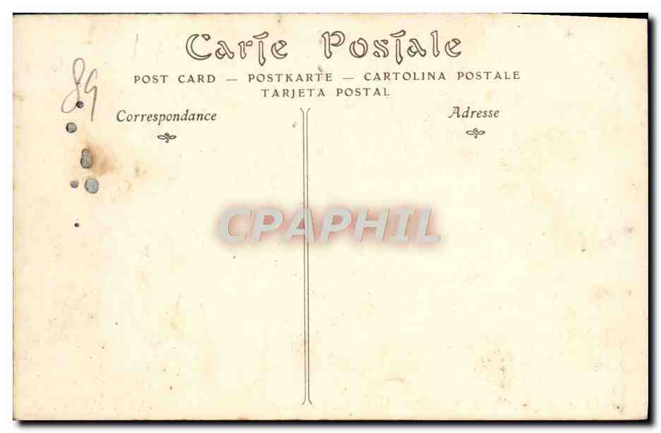 CPA Arcy Sur Cure Les Grottes le Calvaire — Verso
