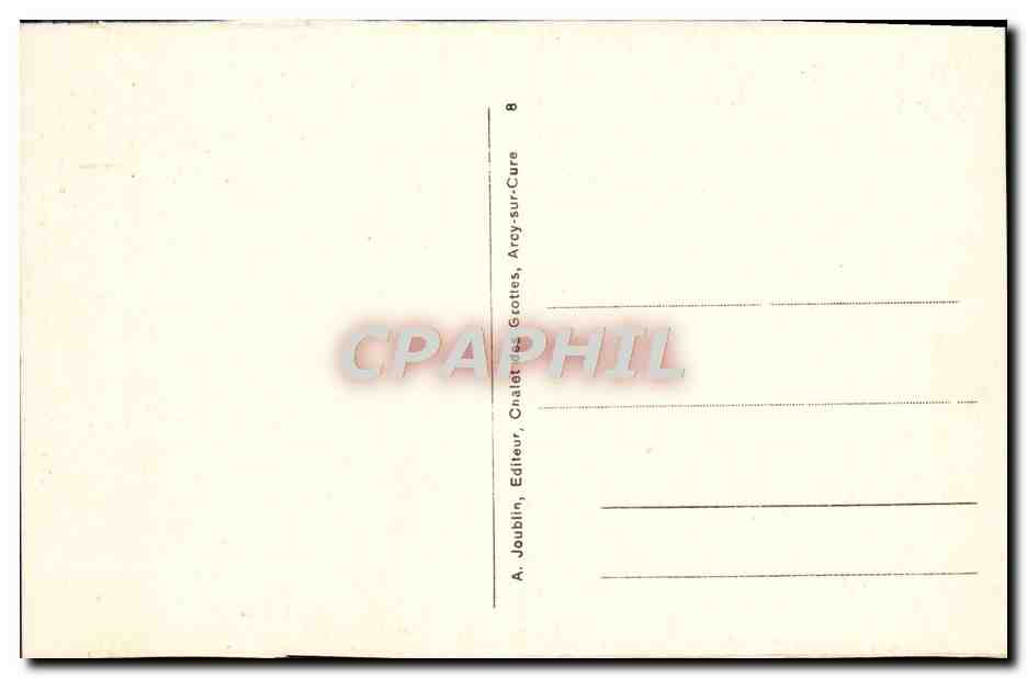 CPA Arcy Sur Cury Entree des Grottes La Tour de Babel et le Calvaire — Back