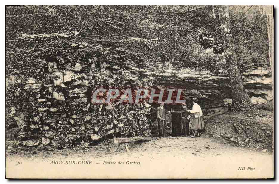 CPA Arcy Sur Cury Entree des Grottes 