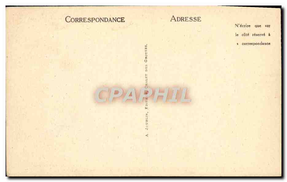CPA Arcy Sur Cury Grottes salle Des Fantomes Salle de la cascade — Verso