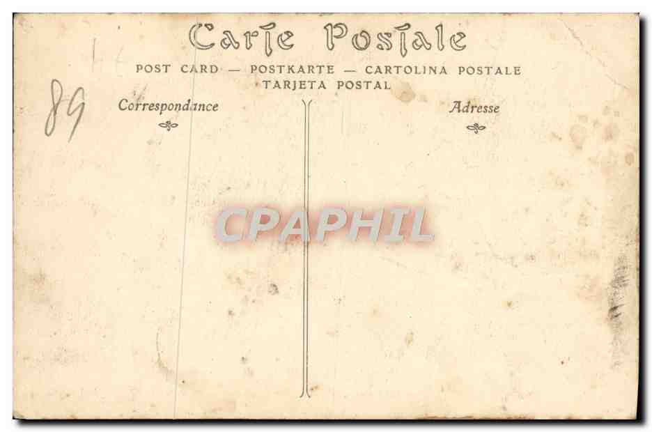 CPA Arcy Sur Cury Les Grottes Le Cabinet du Prince et le Cierge pascal — Back