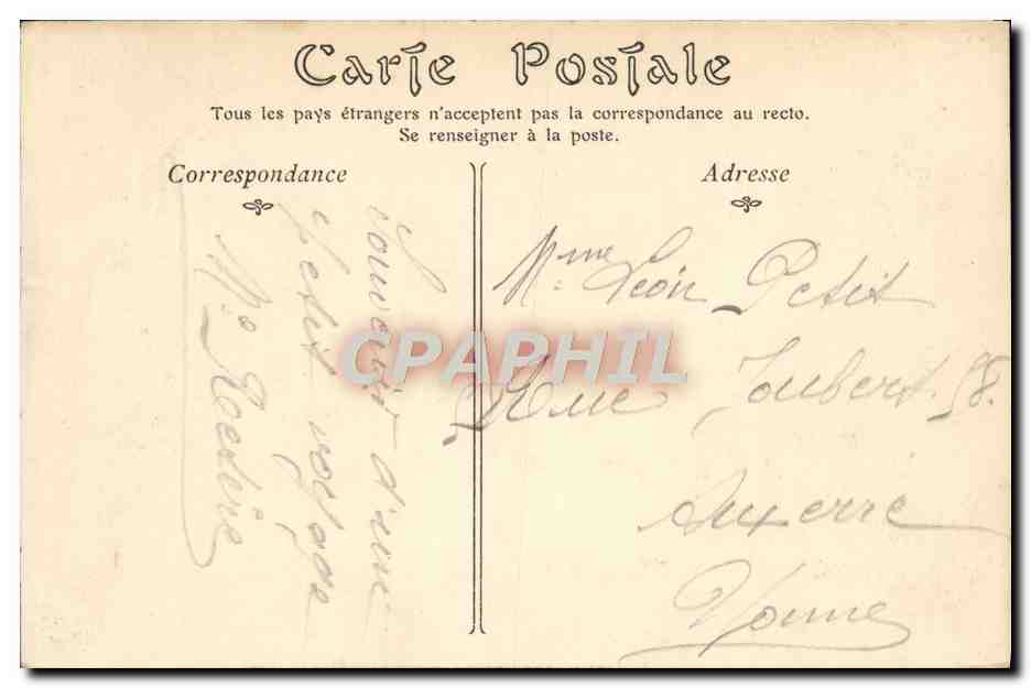 CPA Arcy Sur Cury La Roche Abri — Verso