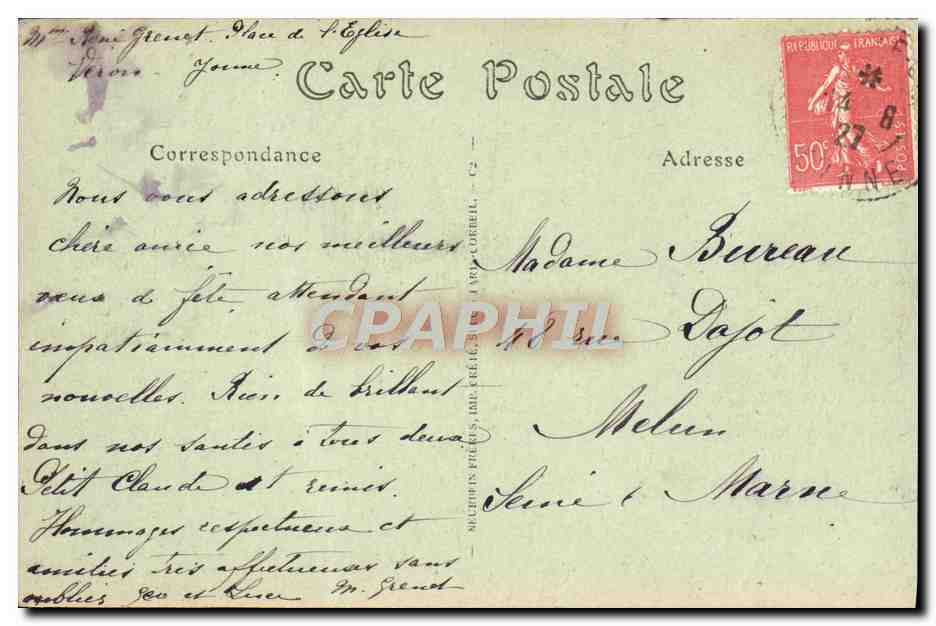 Arcy-sur-Cure — Die Höhlen — Der Gang der Madame — JNP — Rückseite