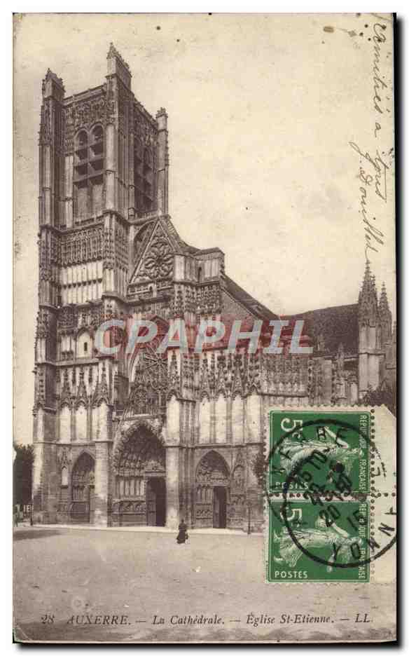 Auxerre — La Cathédrale — Église St-Etienne — Éditeur LL