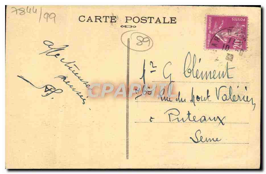 Auxerre — L'Horloge — Édition Dumoulin, n°4 — Rückseite
