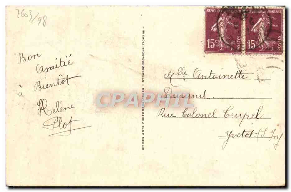 CPA Auxerre la Cathedrale Vue des Bords De L'Yonne — Rückseite