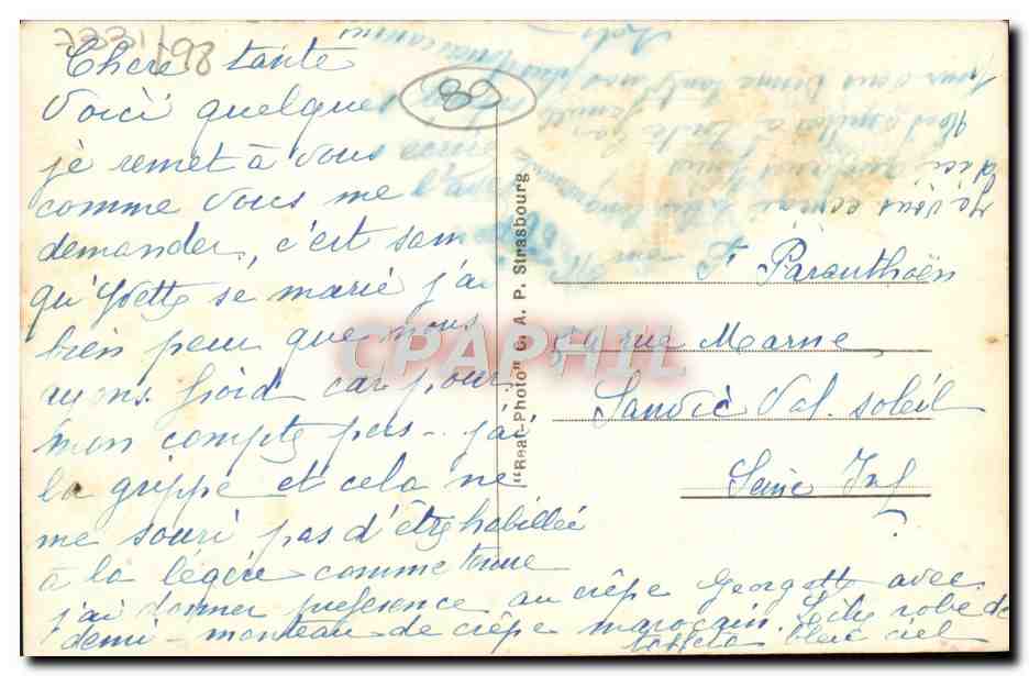 Auxerre — Vue prise en Avon — Éditeur Michaud, n°210 — Rückseite