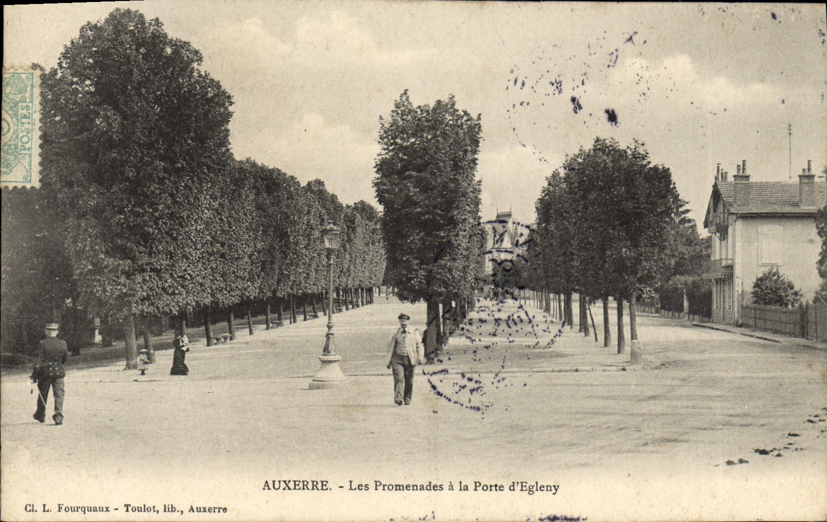 Auxerre - Les Promenades à la Porte d'Egleny — Cl. L. Fourquaux - Toulot, lib., Auxerre