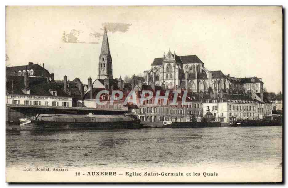 CPA Auxerre Eglise Saint Germain et les Quais