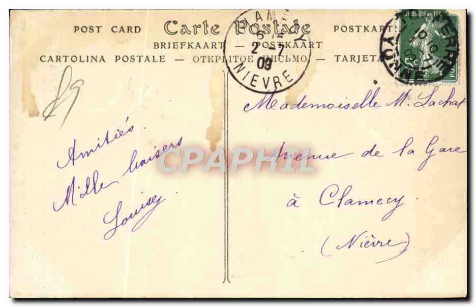 CPA Auxerre Porte Saint Pierre — Rückseite