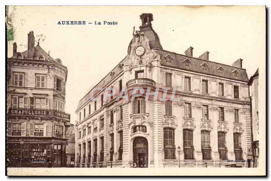 CPA Auxerre La Poste Chapellerie des Fontaines