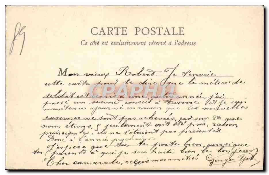 CPA Auxerre Palais de Justice — Rückseite