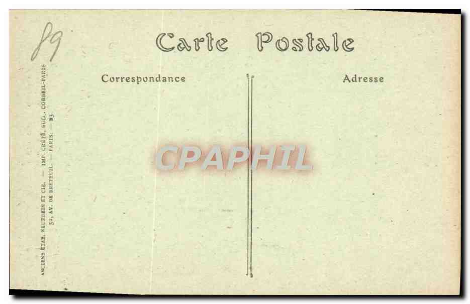 CPA Auxerre L'Horloge Horlogerie Emile Blandet a l'alliance d'or — Rückseite