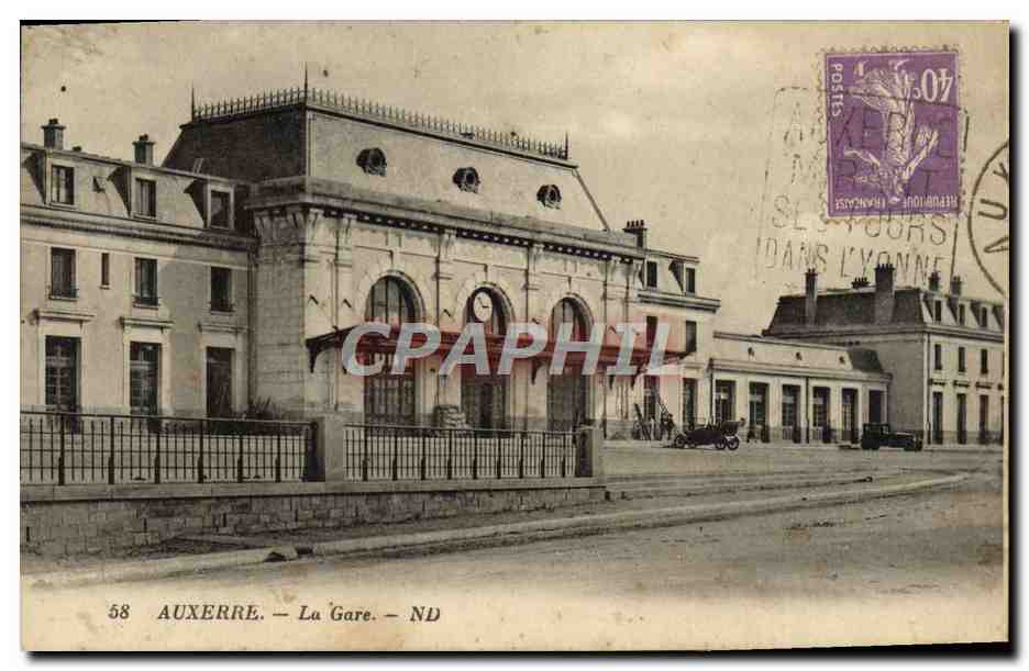 CPA Auxerre La Gare
