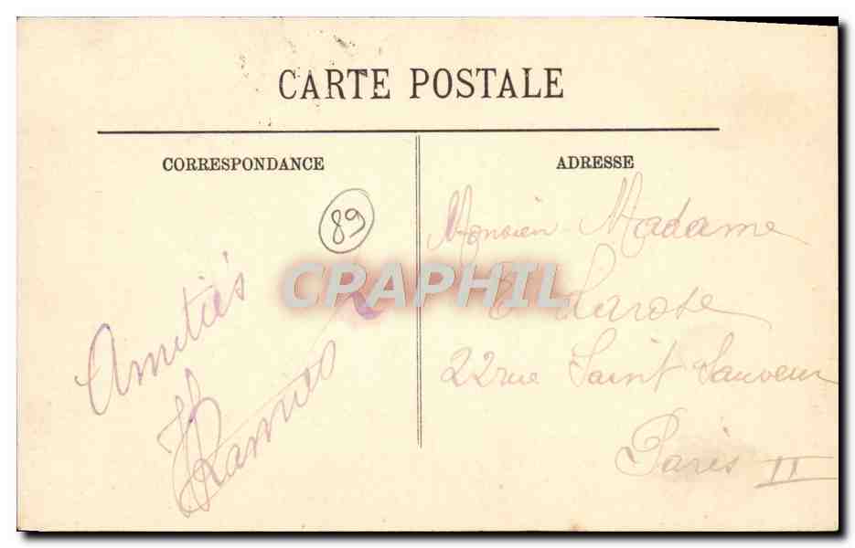 Auxerre - Ruines de l'Ancienne Chapelle N.-D. des Vertus - L.L. — Rückseite