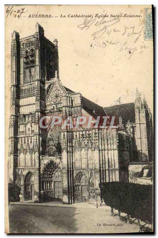 CPA Auxerre La Cathedrale Eglise Saint Etienne
