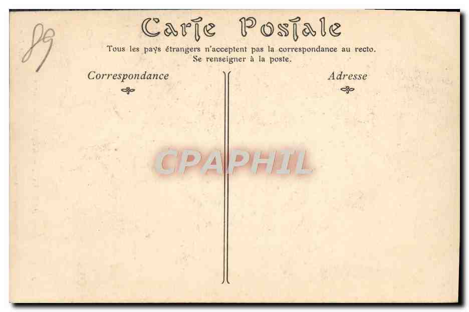 CPA Auxerre L'Eglise Saint Pierre — Verso