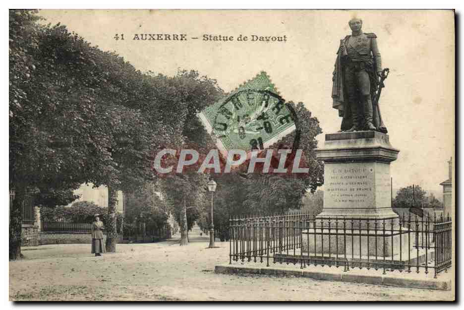 Auxerre — Statue de Davout — Phototypie Desaix, Paris