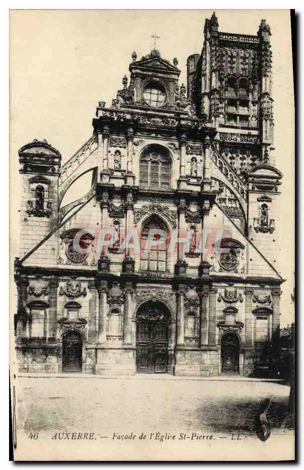 Auxerre — Façade de l'Église St-Pierre — LL