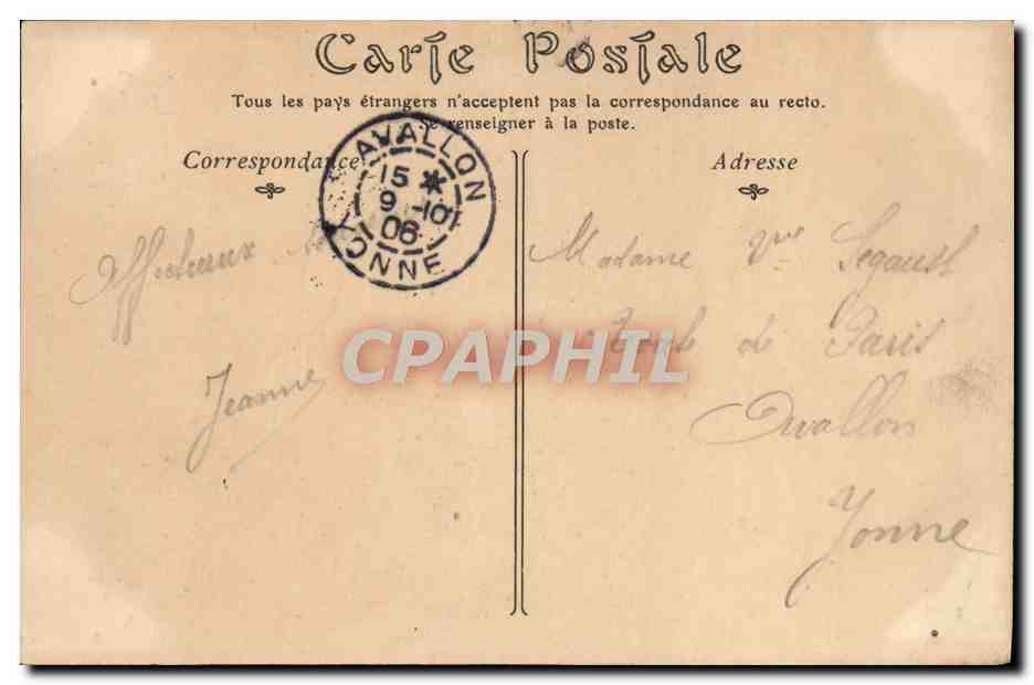 Auxerre — Vue prise des Bords de l'Yonne — Toulout, éditeur — Verso