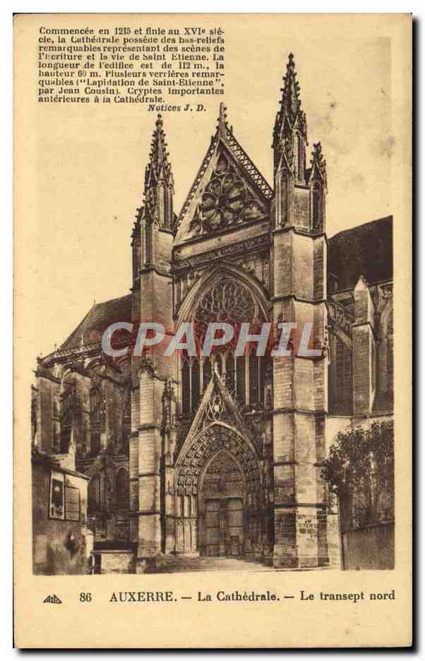 CPA Auxerre La Cathedrale Le Transept nord