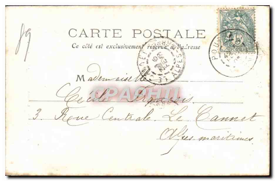CPA Auxerre Chemin de Ronde a L'Arbre Sec — Verso