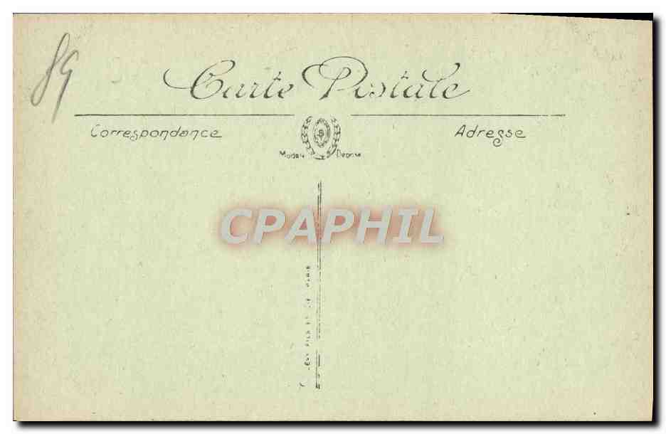 CPA Auxerre La Statue de Paul Bert et le Vieux Pont — Verso