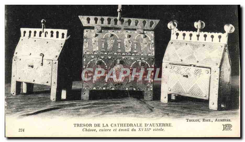 CPA Auxerre Tresors de la cathedraleChasse Cuivre et email