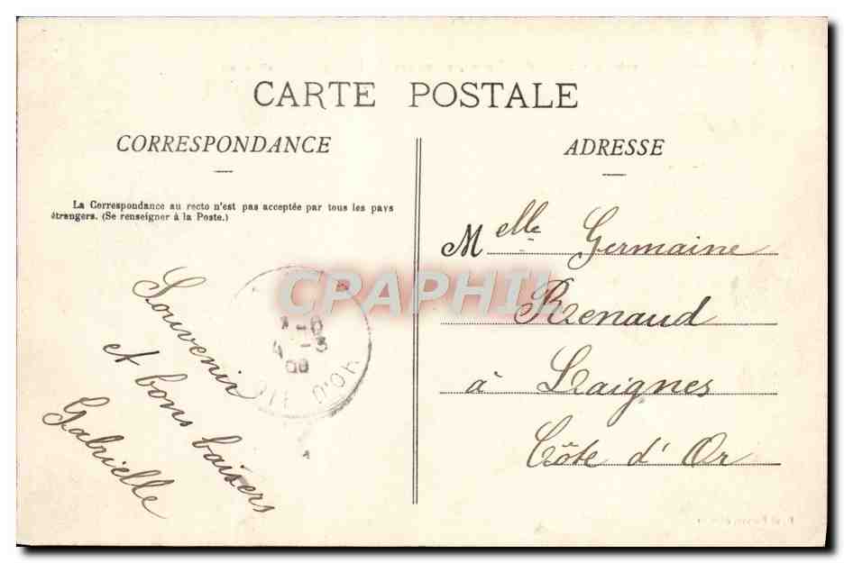 CPA Auxerre Vue Prise des Bords de L'Yonne an amont du barrage du Baturdeau  — Verso