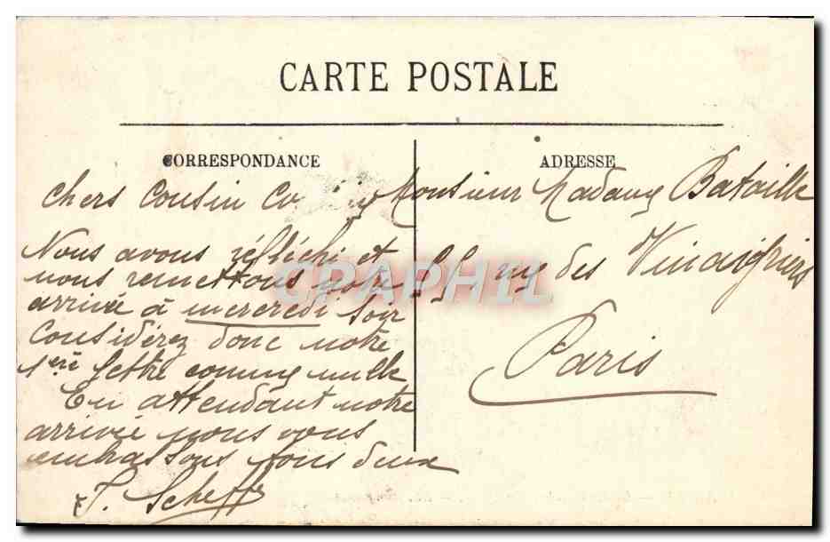 CPA Auxerre La Cathedrale et les Quais — Verso