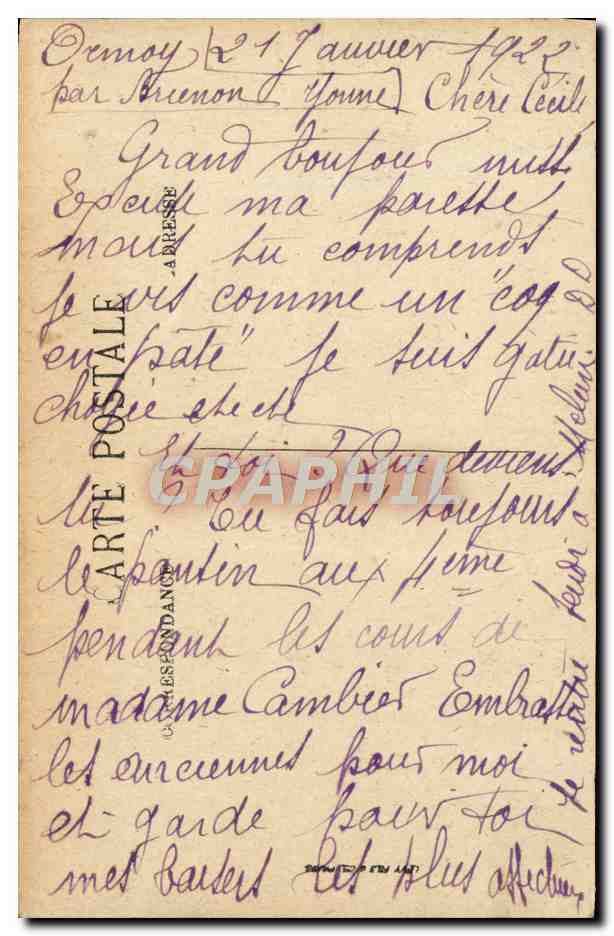 CPA Auxerre L'Eglise Saint Eusebe  — Verso