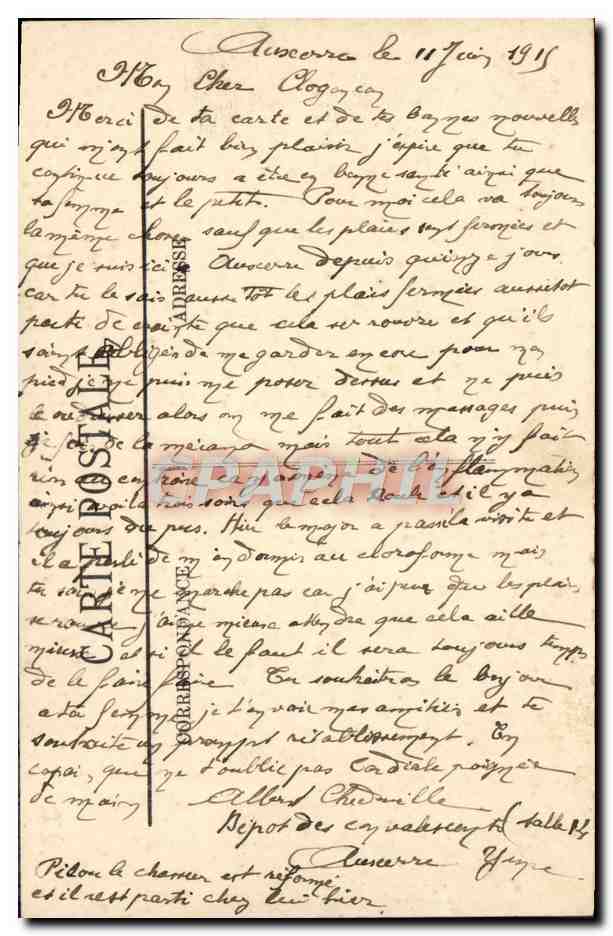 Auxerre — La Rue Louis Richard ancienne rue de Coulanges — LL — Verso