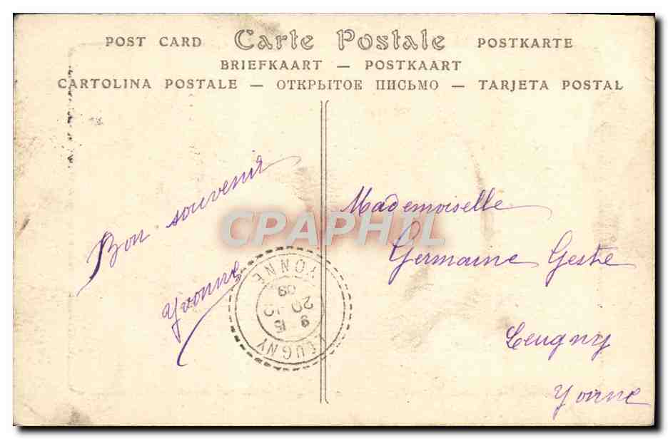 CPA Auxerre Vue Sur L'Yonne — Rückseite