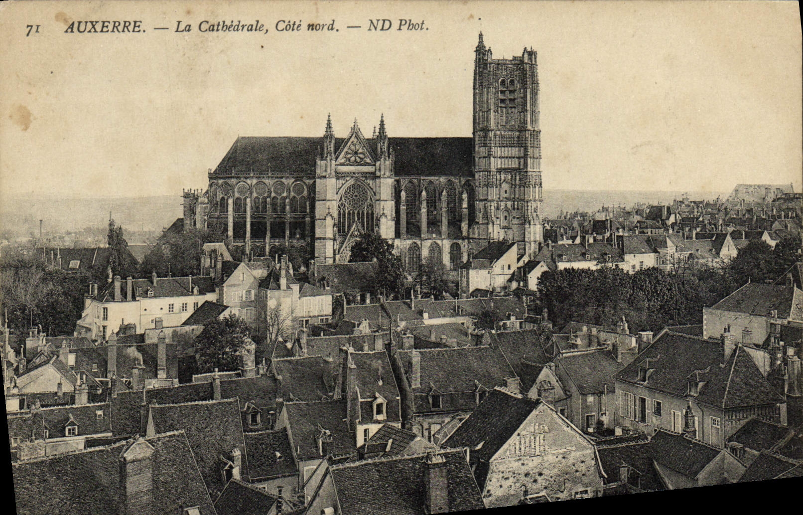 CPA Auxerre La Cathedrale Cote Nord