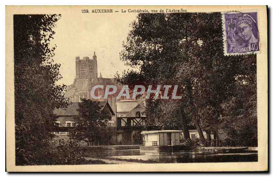 Auxerre — La Cathédrale, vue de l'Arbre-Sec — Édition Libr.-Pap. Auxerre, n°259