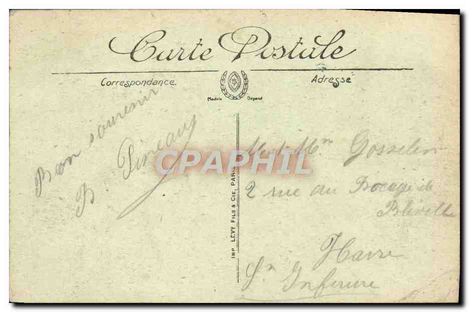 CPA Auxerre l'Eglise Saint Germain Et Le Pont De La Tournelle Vus De La Cathedrale — Verso