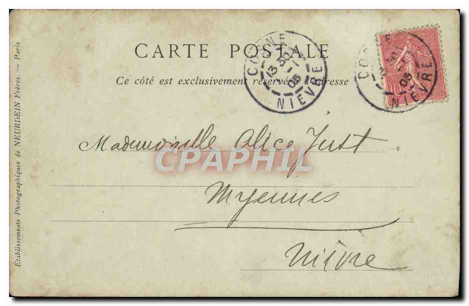 CPA Auxerre Le Pont Neuf — Verso