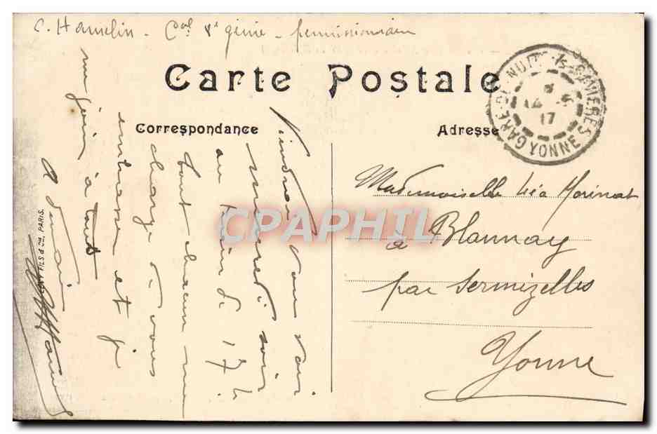 Auxerre — Vue prise de Saint-Pierre (côté de l'Horloge) — n°21 — Rückseite