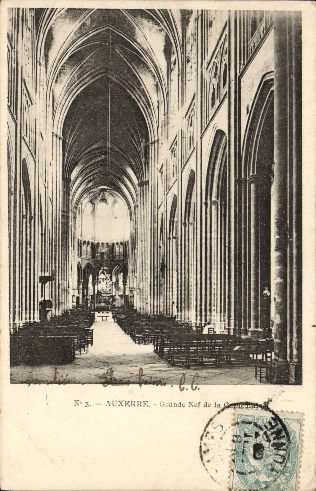 Auxerre — Grande Nef de la Cathédrale — Éditeur anonyme, n°3