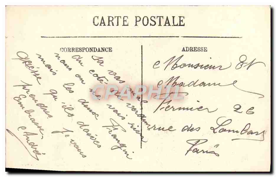 Auxerre — La Cathédrale vue du Belvédère Manificier — LL. — Verso