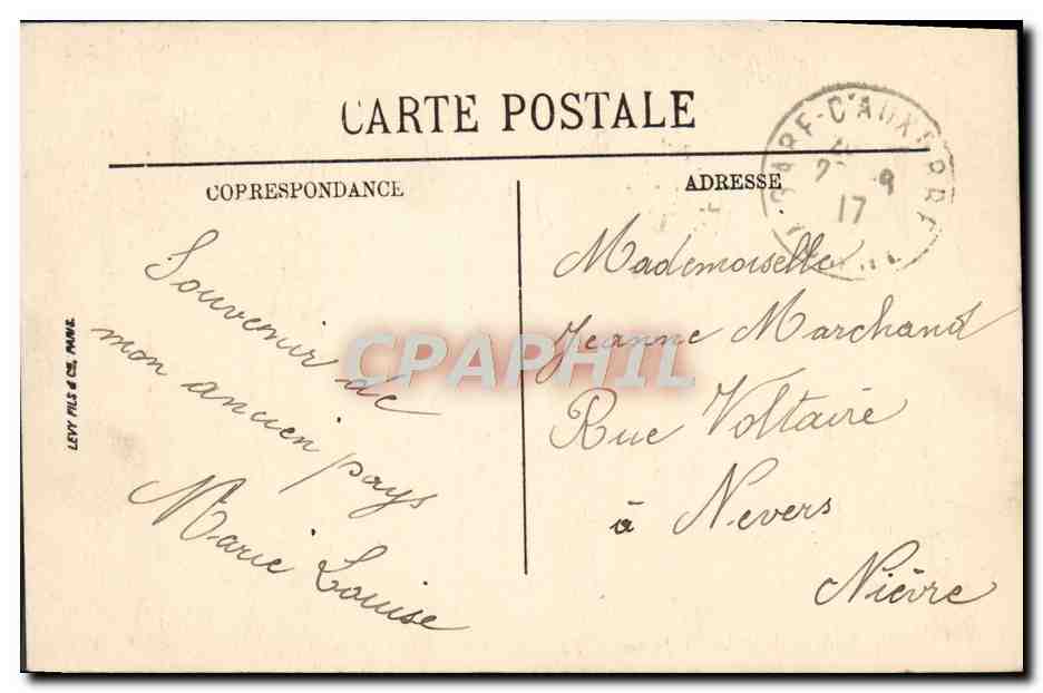 CPA Auxerre Le Palais De Justice — Verso