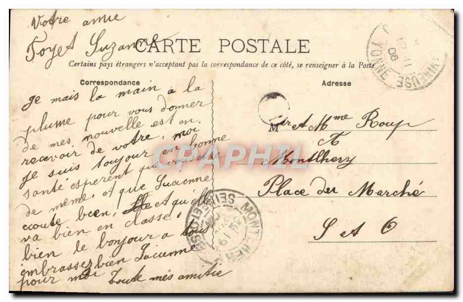 CPA Auxerre La Cathedrale — Verso