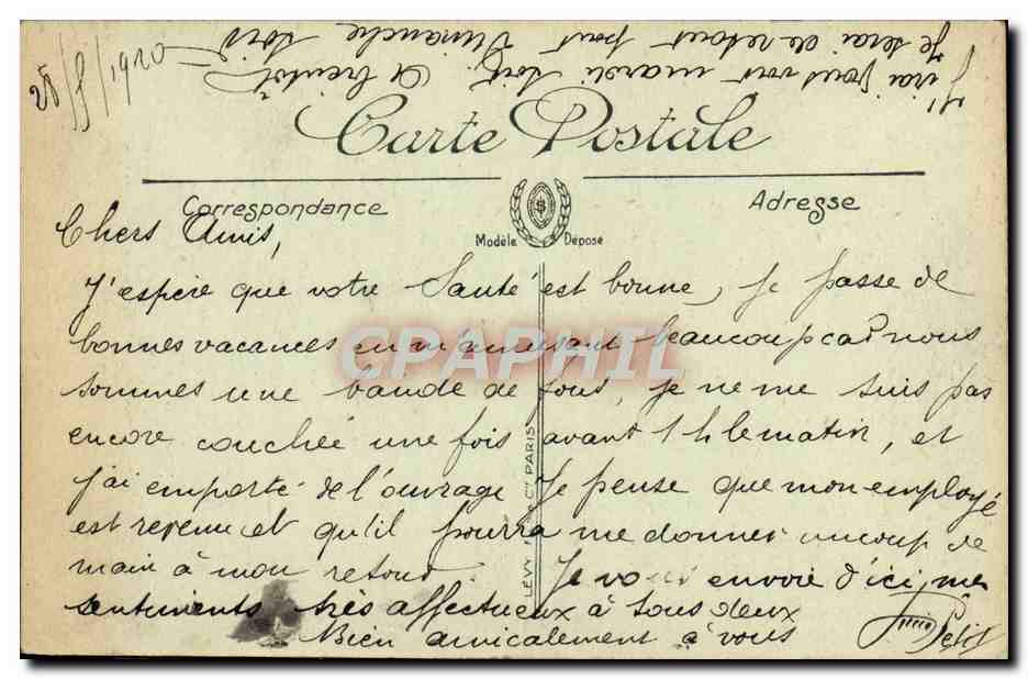 CPA Auxerre Les Bords De l'Yonne A l'Arbre Sec — Rückseite