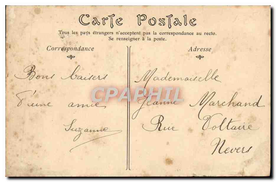 CPA Auxerre Nouvelle Ecole De Garcons De La Rue Du Pont — Verso
